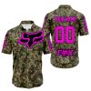 LIMITED EDITION PRODUCTS - US ARMY V3 - FOX RACING - CUSTOM NAME - PINK - BUTTON SHIRT