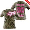 LIMITED EDITION PRODUCTS - US ARMY V3 - FOX RACING - CUSTOM NAME - PINK 1 - T-SHIRT