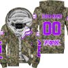LIMITED EDITION PRODUCTS - US ARMY V3 - FOX RACING - CUSTOM NAME - PURPLE - FLEECE ZIP HOODIE