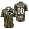 LIMITED EDITION PRODUCTS - US ARMY V3 - FOX RACING - CUSTOM NAME - WHITE - BUTTON SHIRT