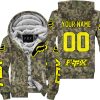 LIMITED EDITION PRODUCTS - US ARMY V3 - FOX RACING - CUSTOM NAME - YELLOW - FLEECE ZIP HOODIE