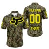 LIMITED EDITION PRODUCTS - US ARMY V3 - FOX RACING - CUSTOM NAME - YELLOW - BUTTON SHIRT