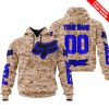 LIMITED EDITION PRODUCTS - US MARINE - FOX RACING - CUSTOM NAME - BLUE