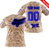 LIMITED EDITION PRODUCTS - US MARINE - FOX RACING - CUSTOM NAME - BLUE - T-SHIRT