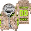 LIMITED EDITION PRODUCTS - US MARINE - FOX RACING - CUSTOM NAME - NEON - FLEECE ZIP HOODIE