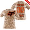 LIMITED EDITION PRODUCTS - US MARINE - FOX RACING - CUSTOM NAME - ORANGE - T-SHIRT