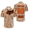 LIMITED EDITION PRODUCTS - US MARINE - FOX RACING - CUSTOM NAME - ORANGE - BUTTON SHIRT