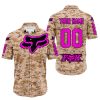 LIMITED EDITION PRODUCTS - US MARINE - FOX RACING - CUSTOM NAME - PINK - BUTTON SHIRT