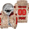 LIMITED EDITION PRODUCTS - US MARINE - FOX RACING - CUSTOM NAME - RED - FLEECE ZIP HOODIE