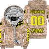 LIMITED EDITION PRODUCTS - US MARINE - FOX RACING - CUSTOM NAME - YELLOW - FLEECE ZIP HOODIE
