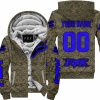LIMITED EDITION PRODUCTS - US MARINE V1 - FOX RACING - CUSTOM NAME - BLUE - FLEECE ZIP HOODIE