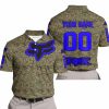 LIMITED EDITION PRODUCTS - US MARINE V1 - FOX RACING - CUSTOM NAME - BLUE - POLO SHIRT