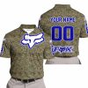 LIMITED EDITION PRODUCTS - US MARINE V1 - FOX RACING - CUSTOM NAME - NAVY - POLO SHIRT