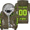 LIMITED EDITION PRODUCTS - US MARINE V1 - FOX RACING - CUSTOM NAME - NEON - FLEECE ZIP HOODIE