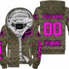 LIMITED EDITION PRODUCTS - US MARINE V1 - FOX RACING - CUSTOM NAME - PINK - FLEECE ZIP HOODIE