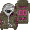 LIMITED EDITION PRODUCTS - US MARINE V1 - FOX RACING - CUSTOM NAME - PINK 1 - FLEECE ZIP HOODIE