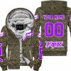 LIMITED EDITION PRODUCTS - US MARINE V1 - FOX RACING - CUSTOM NAME - PURPLE - FLEECE ZIP HOODIE