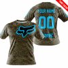 LIMITED EDITION PRODUCTS - US MARINE V1 - FOX RACING - CUSTOM NAME - SKY BLUE - T-SHIRT