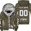LIMITED EDITION PRODUCTS - US MARINE V1 - FOX RACING - CUSTOM NAME - WHITE - FLEECE ZIP HOODIE