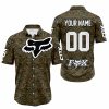 LIMITED EDITION PRODUCTS - US MARINE V1 - FOX RACING - CUSTOM NAME - WHITE - BUTTON SHIRT