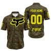 LIMITED EDITION PRODUCTS - US MARINE V1 - FOX RACING - CUSTOM NAME - YELLOW - BUTTON SHIRT