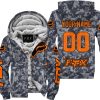LIMITED EDITION PRODUCTS - US NAVY - FOX RACING - CUSTOM NAME - ORANGE - FLEECE ZIP HOODIE
