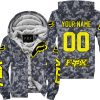LIMITED EDITION PRODUCTS - US NAVY - FOX RACING - CUSTOM NAME - YELLOW - FLEECE ZIP HOODIE