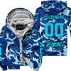 LIMITED EDITION PRODUCTS - US NAVY V1 - FOX RACING - CUSTOM NAME - SKY BLUE - FLEECE ZIP HOODIE