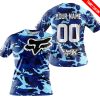 LIMITED EDITION PRODUCTS - US NAVY V1 - FOX RACING - CUSTOM NAME - WHITE - T-SHIRT