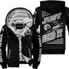PREMIUM JUST FCKN GONNA SEND IT – CUSTOM NAME – SKI DOO – GREY - FLEECE ZIP HOODIE