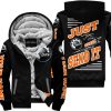 PREMIUM JUST FCKN GONNA SEND IT – CUSTOM NAME – SKI DOO – ORANGE - FLEECE ZIP HOODIE