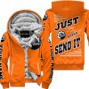 PREMIUM JUST FCKN GONNA SEND IT – CUSTOM NAME – SKI DOO – ORANGE V1 - FLEECE ZIP HOODIE