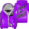 PREMIUM JUST FCKN GONNA SEND IT – CUSTOM NAME – SKI DOO – PURPLE V1 - FLEECE ZIP HOODIE