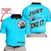 PREMIUM JUST FCKN GONNA SEND IT – CUSTOM NAME – SKI DOO – SKY BLUE V1 - POLO SHIRT