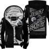 PREMIUM JUST FCKN GONNA SEND IT – CUSTOM NAME – SKI DOO – WHITE - FLEECE ZIP HOODIE