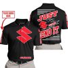 PREMIUM JUST FCKN GONNA SEND IT – CUSTOM NAME – SUZUKI - RED BLACK - POLO SHIRT