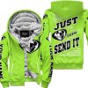 PREMIUM JUST FCKN GONNA SEND IT – CUSTOM NAME – THOR – GREEN 1 V1 - FLEECE ZIP HOODIE