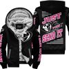 PREMIUM JUST FCKN GONNA SEND IT – CUSTOM NAME – THOR – PINK 1 BLACK - FLEECE ZIP HOODIE