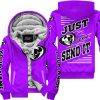 PREMIUM JUST FCKN GONNA SEND IT – CUSTOM NAME – THOR – PURPLE V1 - FLEECE ZIP HOODIE