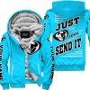 PREMIUM JUST FCKN GONNA SEND IT – CUSTOM NAME – THOR – SKY BLUE V1 - FLEECE ZIP HOODIE