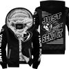 PREMIUM JUST FCKN GONNA SEND IT – CUSTOM NAME – THOR – WHITE BLACK - FLEECE ZIP HOODIE