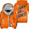 PREMIUM JUST FCKN GONNA SEND IT – CUSTOM NAME – TROY LEE DESIGNS – ORANGE V1 - FLEECE ZIP HOODIE