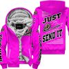 PREMIUM JUST FCKN GONNA SEND IT – CUSTOM NAME – TROY LEE DESIGNS – PINK V1 - FLEECE ZIP HOODIE