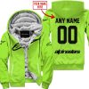 MOTOCROSS  -  LIMITED EDITION  -  ALPINESTARS  -  GREEN 1 - FLEECE ZIP HOODIE