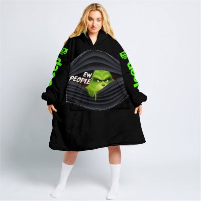 Grinch - Ew People - Jeep - Green - Oodie Blanket