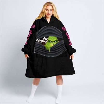 Grinch - Ew People - Jeep - Pink 1 - Oodie Blanket