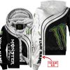 LIMITED EDITION MOTOCROCSS  -  CUSTOM NAME  V2  -  MONSTER ENERGY - FLEECE ZIP HOODIE