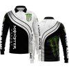 LIMITED EDITION MOTOCROCSS  -  CUSTOM NAME  V2  -  MONSTER ENERGY - LONG SLEEVE POLO SHIRT