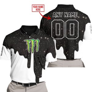 MOTOCROCSS LIMITED EDITION - CUSTOM NAME - MONSTER ENERGY - POLO SHIRT