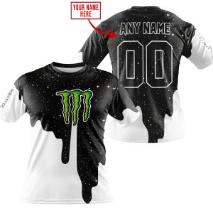 MOTOCROCSS LIMITED EDITION - CUSTOM NAME - MONSTER ENERGY - T SHIRT